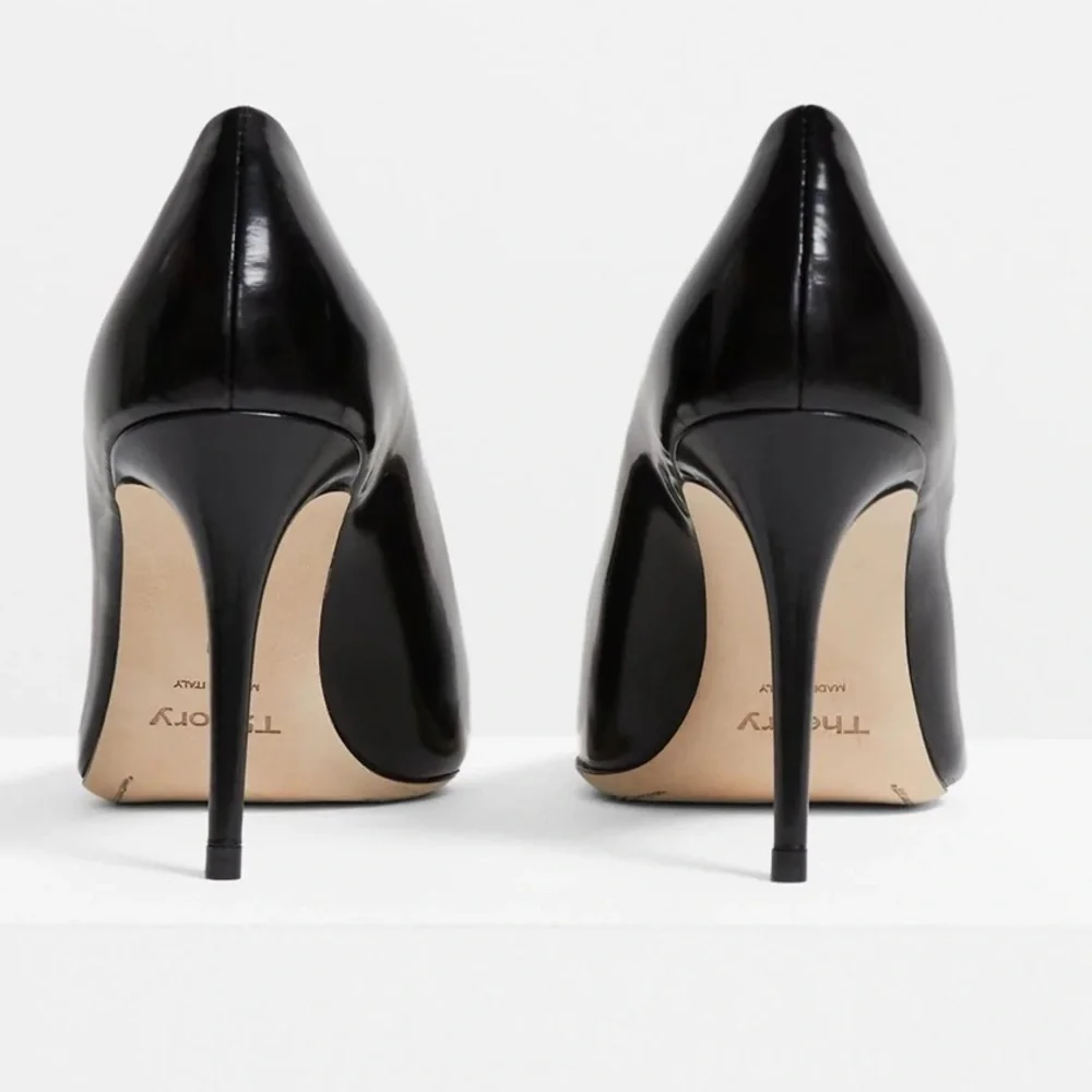 THEORY**Black Amria Calf Leather Pumps**EU 40 US 10 $355 - Picture 6 of 13